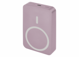 EMOS POWERBANKA WI1046, bezdrátové nabíjení 20W, 10.000mAh, LOSOSOVÁ, 1xUSB-C