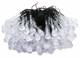 IMMAX LED solární dekorační řetěz DROP, 100xLED, IP65, teplá bílá, 10m
