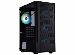 BitFenix skříň C50 Negro / ATX /  4x 120mm FRGB fan / 2xUSB 2.0 / USB 3.0 / tvrzené sklo / černá