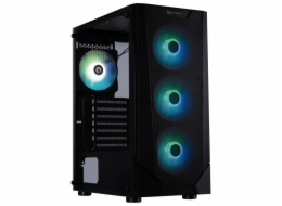 BitFenix skříň C60 Negro / ATX /  4x 120mm ARGB fan + controller / 2xUSB 2.0 / USB 3.0 / tvrzené sklo / černá