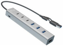 i-tec USB-C/USB-A Charging Metal HUB 7 Port (3x USB-C, 4x USB-A)