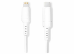 NEDIS Lightning kabel/ USB 2.0/ Apple Lightning 8pinový/ USB-C zástrčka/ kulatý/ bílý/ box/ 1m