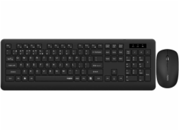 RAPOO Set klávesnice a myš 8310M, Multi-mode, Bezdrátový set, CZ/SK, Černá