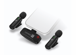 CONNECT IT Wireless Lavalier mikrofon Lightning konektor (2 ks + receiver) set ČERNÝ