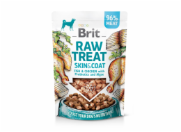 BRIT Raw Treat Skin & Coat Ryba & Kuře – pamlsek pro psy – 40 g