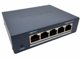 HIKVISION switch DS-3E0505-O/ 5x port/ 1000 Mbps RJ45 ports/ 1 Gbps/ Kov