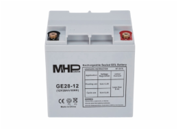 MHPower GE28-12 Gelový akumulátor 12V/28Ah, Terminál T2 - M6, Deep Cycle