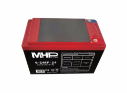 Baterie MHPower 6-DMF-24 Trakční gelová, 12V/24Ah, Terminál D2 - M5, Deep Cycle