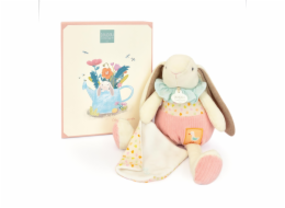 Doudou Dárková sada růžová Králíček Ciboulette s dečkou 28 cm