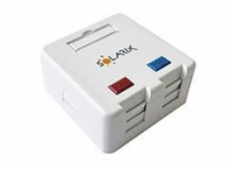 Zásuvka Solarix modulární pro 2 keystony na omítku, bílá