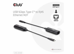 Club3D Adaptér USB-C na RJ45, 5Gb, 24cm