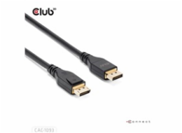 Club3D Kabel DisplayPort 2.1 na DisplayPort 2.1, VESA DP54, 4K240Hz/8K120Hz (M/M), 3m, černá