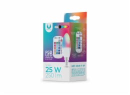 LED žárovka Forever E14 C37 RGB 5W s dálkovým ovládáním bílá
