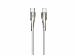 Datový kabel Forever USB-C/USB-C 1m 60W bílý