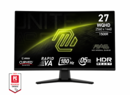 MSI Gaming monitor MAG 274CXF 27" Rapid VA zakřivený/FHD/280Hz/0,5ms/2xHDMI/DP/černá