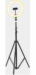 Havit ST7026 - stativ se světelným kroužkem RGB, černý