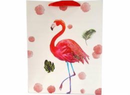 JU-PITER Dárková taška plameňáci 8031A 31x42x12cm p12, cena za 1 ks.