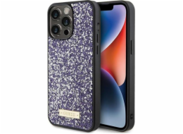 Pevné pouzdro Guess Guess GUHCP15LPFGSBSP iPhone 15 Pro 6.1 fialové kamínkové kovové logo