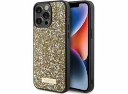 Guess Guess GUHCP15LPFGSBSD iPhone 15 Pro 6.1 žluté pevné pouzdro s drahokamenným kovovým logem