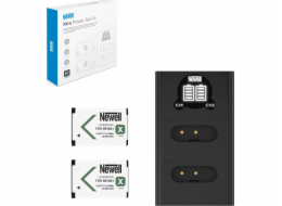 Dvoukanálová nabíječka baterie Newell NEWELL DL-USB-C a dvě baterie NP-BX1 pro Sony