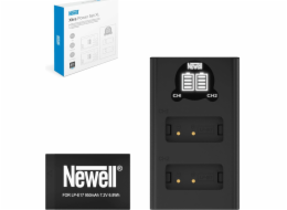 Baterie Newell NEWELL Dvoukanálová nabíječka DL-USB-C a baterie LP-E17 pro Canon