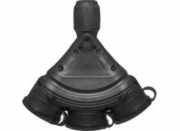 Plastrol Trojitá zásuvka s hermetickou klapkou; 3x2p+Z; IP54; EXTRÉMNÍ; rozebraný; černá (W-01158)