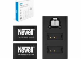 Dvoukanálová nabíječka baterií Newell NEWELL DL-USB-C a dvě baterie LP-E17 pro Canon