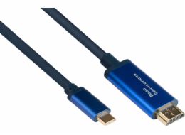 Alcasa AV adaptér Alcasa 4520-CSF030B Kabelový adaptér 3m USB Type-C HDMI Type-A (standardní) Modrá