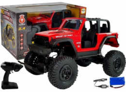 Dálkově ovládané terénní vozidlo Lean Sport 2,4G Jeep červené