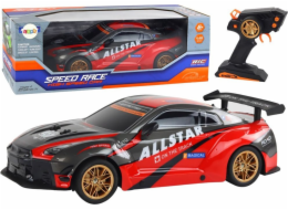 Velké sportovní auto na dálkové ovládání LeanToys 1:10 červené