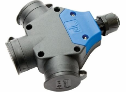 AEP AEP přenosná zásuvka trojitá jednofázová gumová se zástrčkou 16A 230V IP44 černá (9002265)