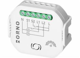 Orno 2-kanálové relé pod omítku se stmívačem Tuya Smart Wi-Fi+BLE