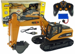 HUINA Žluté RC rypadlo Caterpillar 1:14 na dálkové ovládání