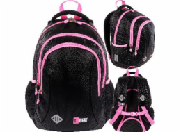 MAJEWSKI 3-komorový batoh ST.RIGHT BP-26 Black Glitter