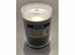 Traxdata TRAXDATA RITEK DVD-R 4,7GB 16X TISKNUTÝ STŘÍBRNÝ DORT*100 907CK100ISPRO