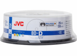JVC JVC BD-R 25GB 6X INKJET BÍLÁ TISKNUTÁ VODOTĚSNÁ FOTOGRAFIE LESKLÝ DORT*25 70L71KJCK0005