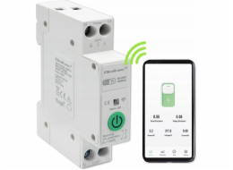 Qoltec Wi-Fi relé 63A pro DIN lištu s elektroměrem | TUYA | CHYTRÝ ŽIVOT
