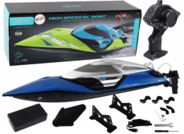 LeanToys Motorboat R/C 2.4G Světla 30 km/h Modrá