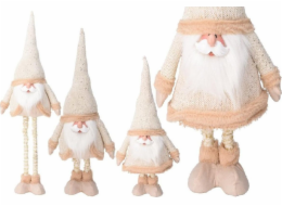 Vánoční dekorace Vánoční dekorace Santa Claus na teleskopických nohách zlatá 30x18x100cm