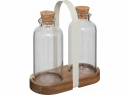 5 pěti lahví na olej a ocet HARMONY, 2 karafy 300 ml