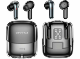Sluchátka Awei AWEI Bluetooth 5.3 T79 ENC TWS + dokovací stanice černá/černá