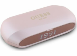 Guess Guess Bluetooth sluchátka GUTWSC2MCDSP TWS + dokovací stanice růžové/růžové podlouhlé metalické tištěné logo