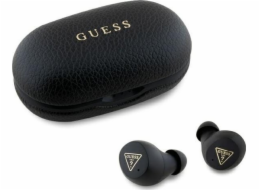 Bluetooth sluchátka Guess Guess GUTWSPGTSPSK TWS + dokovací stanice černá/černá Grained Classic Logo