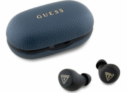 Bluetooth sluchátka Guess Guess GUTWSPGTSPSB TWS + dokovací stanice modrá/modrá Grained Classic Logo