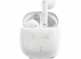 Bluetooth sluchátka Guess Guess GUTWSJ14ESGH TWS + dokovací stanice bílá/bílá Printed Classic Logo