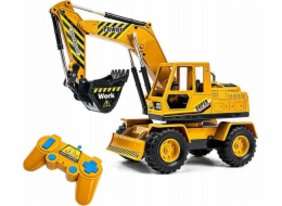 LeanToys dálkově ovládaný bagr, buldozer, dálkový ovladač R/C 2v1 pro děti