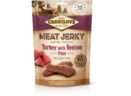 CARNILOVE Meat Jerky Turkey with Venison - snack pro psy - 100 g