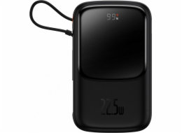 Powerbanka Baseus Qpow PRO s kabelem, 10000 mAh, 22,5 W (černá)