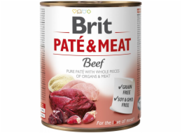 BRIT Paté & Meat s hovězím masem - mokré krmivo pro psy - 800 g
