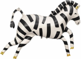 Fóliový balónek PartyDeco Zebra, jedna velikost 115x85 cm